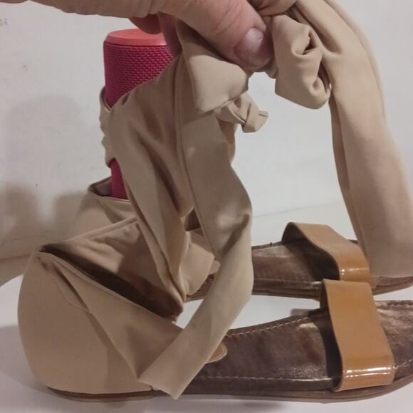 High Everyday Couture Wrap Ankle Sandals sz 40/9.5 - Picture 5 of 14